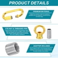 thumbnail image 4 of 2 Pack M10 Kit d'Écrou de Levage, Vis Anneau, 88 lbs Or, 4 of 7