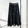 thumbnail image 2 of Falda de encaje adelgazante de cintura alta de moda en forma de A, nueva llegada, falda ceñida de longitud media para mujer, 2 of 4
