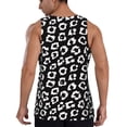 thumbnail image 3 of Easygdp Black Leopard Men's Tank Top, Sleeveless Muscle T Shirts, Breathable, Quick-Dry, Loose for Gym, Running, Fitness - Small, 3 of 9