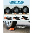 thumbnail image 6 of Kohree RV Leveling Blocks ,Up to 35000 LBS, Camper Leveling Blocks with Chocks, Anti-Slip Mats, Carry Bag, RV Leveling System for Travel Trailers, 4" Max Leveling Height, 2 Packs, Orange, 6 of 10