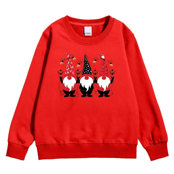 Huowey Children Kids Boys and Girls Sweatshirts Autumn Winter Christmas Printed Casual Hoodless Pullover