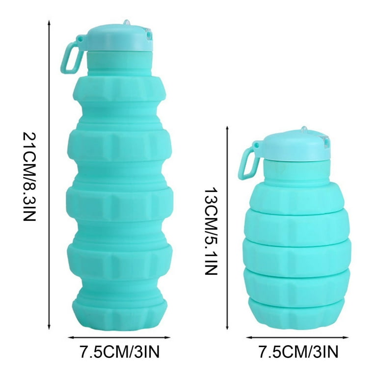 500ml Aluminum Sport Water Bottle With Carabiner, Great For