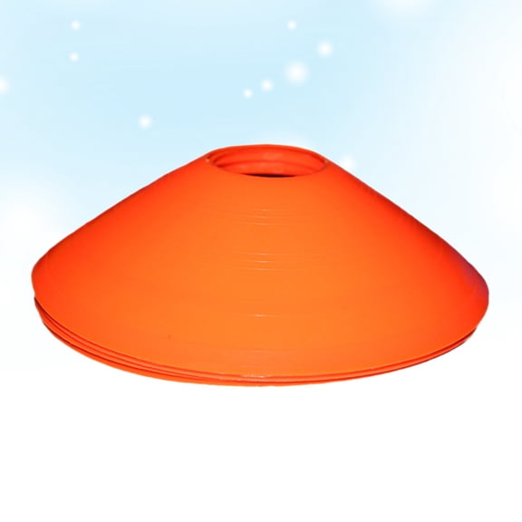 BRIGHTFUFU 12Pcs Round Soccer Training Discs for Field Activities Orange Polyethylene