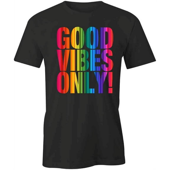 Good Vibes Only T-Shirt | Positive Vibes Black Tee Gift