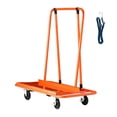 thumbnail image 2 of Drywall Cart Dolly, 1800 lbs Load Capacity, Steel Panel Dolly with 4 Swivel Casters, Durable & Long-lasting, Panel Truck Cart with Tie-Down Strap for Plywood, Plasterboard, Glas..., 2 of 9
