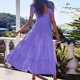 thumbnail image 3 of WILLBEST Vestidos Largos Casuales para Mujer, Vestido Largo de Playa con Volantes, Maxi Vestido Bohemio Floral de Verano con Cuello Redondo para Mujer Chica, 3 of 3