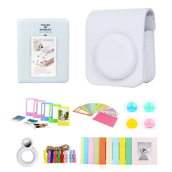 AOOOWER 7-in-1 Instant Camera Accessory Bundle Kit for Mini 1 Camera Bag/Lens/Filter