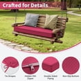thumbnail image 2 of Kimunuk Outdoor Bench Cushions 42 x 18 x 3.5 Inch, High Density Foam Bench Seat Cushion, Porch Swing Cushion with Non-Slip Removable Cover, Pink, 2 of 7