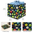 thumbnail image 3 of Tennis Cube Organizer Storage Cubes Toy Storage Organizer Bins, Foldable with Handle, 10.8"x10.5"x10.6", Large Capacity, 3 of 6