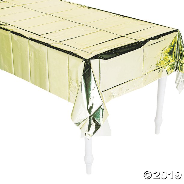 Shiny Metallic Gold Foil Tablecloth