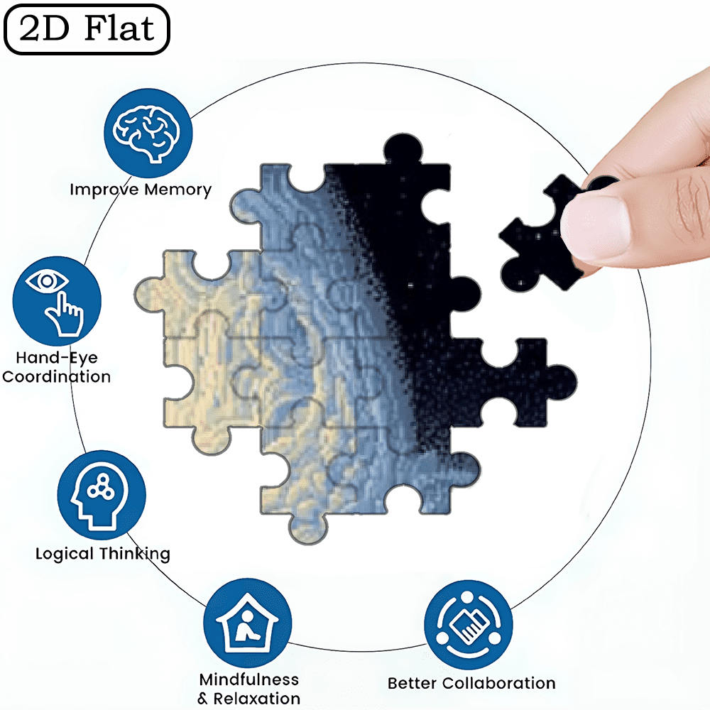 A Box of (1000pcs) Puzzles, with dreame scence Design, Challenging, Suitable, Family Entertainment. 29.4*19.6 in