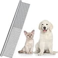 thumbnail image 1 of Peine para mascotas, peine para perros de dientes redondos de acero inoxidable para perros y gatos con pelo enredado (19 x 3,5 cm) Sincero Electrónica, 1 of 5