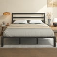 thumbnail image 2 of E-motie King Size Metal Platform Bed Frame with Headboard, Heavy Duty Metal Slat Mattress Foundation, Easy Assembly, No Box Spring Needed, Black, 2 of 8