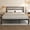 Black, variant on E-motie Full Size Bed Frame with Storage Headboard, Heavy Duty Platform Bed Frame with Charging Station and LED Light, Easy to Assemble, No Box Spring Required, White