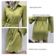 thumbnail image 5 of Vestido de manga larga con volantes, un solo pecho, encaje, diseño de solapa, vestido de mujer para el hogar, vacaciones, club, fecha, vacaciones, boda, verde, L, 5 of 8