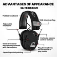thumbnail image 2 of Electronic Ear Protection Earmuffs Noise Reduction Ultra-thin Hearing Protector Muffs NRR 23dB for Training Range, 2 of 8