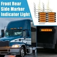 thumbnail image 2 of Unique Bargains Front Rear Side Marker Light 6 LED for Trailer Truck Caravan RV Van Lorry Tractor Amber (Set of 20), 2 of 6