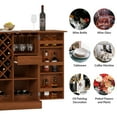 thumbnail image 4 of Historyli Go5H 41.9 Inch Modern Bar Cabinet With Wine And Glass Rack, Industrial Rattan Door Liquor Table With Large Storage Space, For Kitchen, Dining Room, 4 of 9