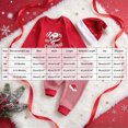 thumbnail image 4 of HCNTES Toddler Boy Winter Clothes Baby Boy Santa Outfits My First Christmas Romper Stripes Pants Hat Set Fall Winter 0 3 6 9 12 18 Months Baby Clothes for Boy, 4 of 7