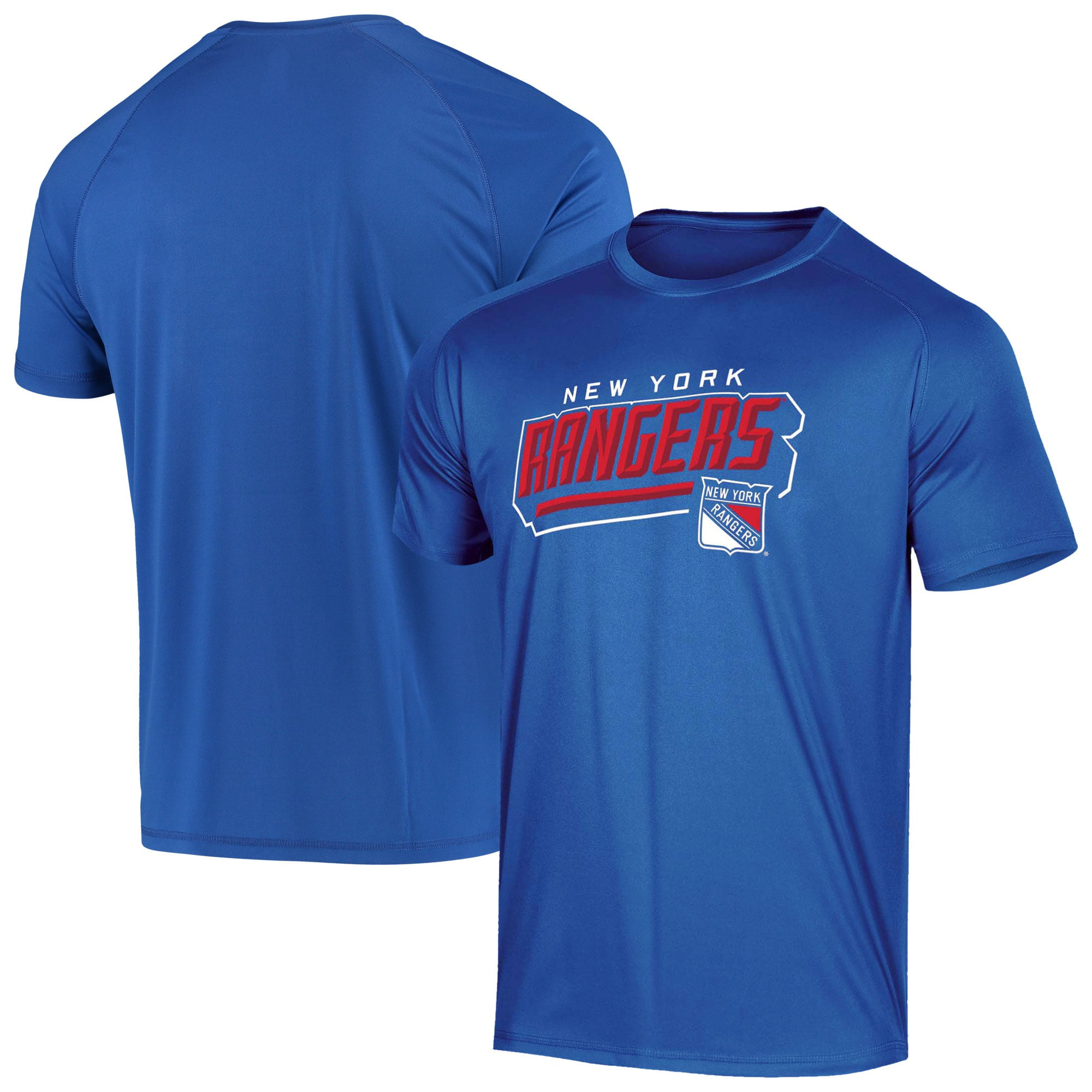 Men's Blue New York Rangers Impact Raglan T-Shirt - Walmart.com ...