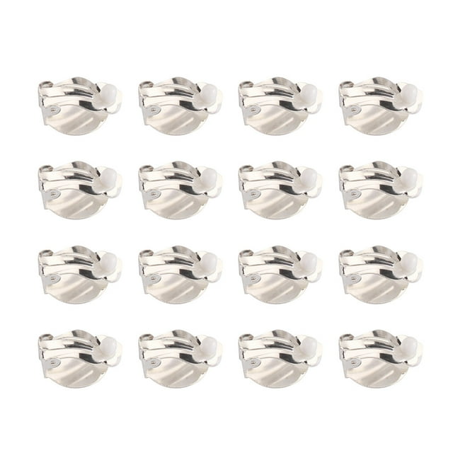 20pcs Ear Clips on Earrings Converter Flat Round Earring Components Jewelry Tools for DIY Earring None Pierced Ears(10mm