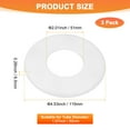 thumbnail image 3 of Uxcell 3-Pack Brida Dividida de Pared, ABS Redonda Autoadhesiva para Tubo de 50 mm/1.97 in Diámetro [Blanco, 6.5mm/0.26in H], 3 of 6