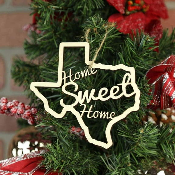 Torched Home Sweet Home Ornaments Christmas Tree Rope Hanging Texas