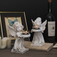 thumbnail image 1 of Decoración nórdica para el hogar, artesanía de resina, soporte de mano de ángel, lindo candelabro de ángel, candelabro, decoración de boda, 1 of 5