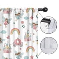 thumbnail image 4 of Blackout Kids Curtains,White Princess Fairy Castle Pattern Childrens Insulated Curtains Set Of 2,Bedroom Essentials,Toddler Room Decor 52"x84", 4 of 5