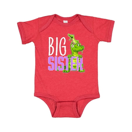 

Inktastic Big Sister with Cute Alligators Gift Baby Boy or Baby Girl Bodysuit