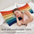 thumbnail image 4 of Farmhouse Wooden Plank Body Pillow Cover, Pillowcase Protectors with Zipper, Breathable Decorative Throw Pillow Case Cover, Colorful Stripes Vintage Wood Grain Pillow Shams for Couch Sofa 20x54Inch, 4 of 9