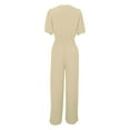 thumbnail image 4 of CAIVO Stylish Women Jumpsuit Onesie Casual Wear Slim Fit With Waist Cinching Versatile Design For Summer Autumn Solid Color Versatile Dailywear, 4 of 6
