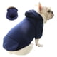 thumbnail image 3 of Sudadera de algodón suave para perros con bolsillos para gatos, diseño de 2 patas, ideal para deportes y fiestas Sudadera con capucha azul marino para mascotas, 3 of 8