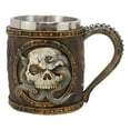 thumbnail image 3 of Nautical Anchor Cthulhu Octopus Wrecking Skull In Porthole Frame Coffee Mug Cup, 3 of 6