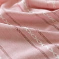 thumbnail image 4 of BCLBUSTE Linen Boho Curtains Embroidered Pink Curtains for Bedroom Living Room, 52" x 84", 2 Panels, 4 of 7