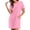 04-Pink, variant on MINTREUS Women's Nightgown Short Sleeve Nightshirt V Neck Sleep Shirt Loose Loungewear Casual Sleepwear