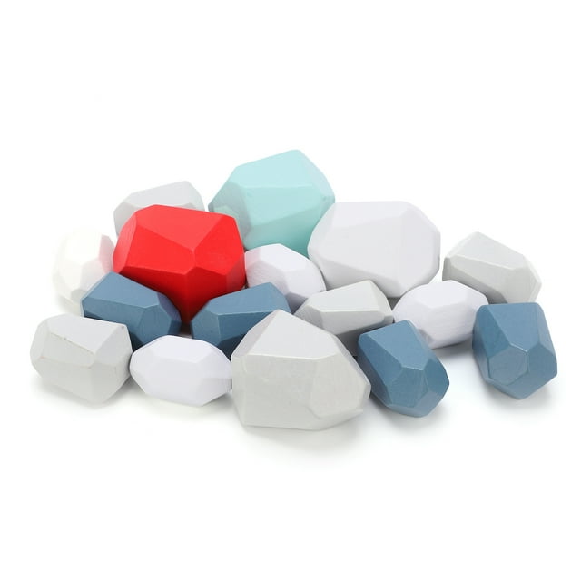 Rocas apilables de madera, piedras de equilibrio apilables de madera de colores para regalos de cumpleaos para nios mayores de 3 aos LHCER 1