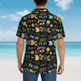 thumbnail image 4 of Vsdgher Basketball Print Men's Hawaiian Shirts Button Down Tropical Holiday Beach Shirts Vacation Clothes,X-Large, 4 of 7