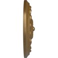 thumbnail image 4 of Ekena Millwork 12 1/4"OD x 2 1/4"P Flower Spiral Ceiling Medallion (Fits Canopies up to 2"), Hand-Painted Pale Gold, 4 of 8