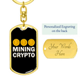 thumbnail image 3 of Bitcoin Mining Crypto Crypto Stainless Steel or 18k Gold Premium Swivel Dog Tag Keychain, 3 of 16