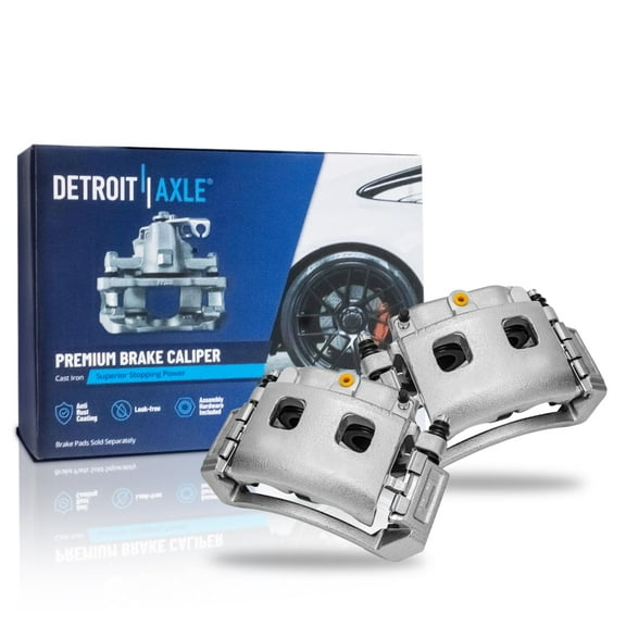 Detroit Axle - Front 2pc Brake Calipers for 2005-2006 Dodge Durango, 02-05 Ram 1500, 2 Disc Brake Calipers 2002 2003 2004 2005 2006 Replacement