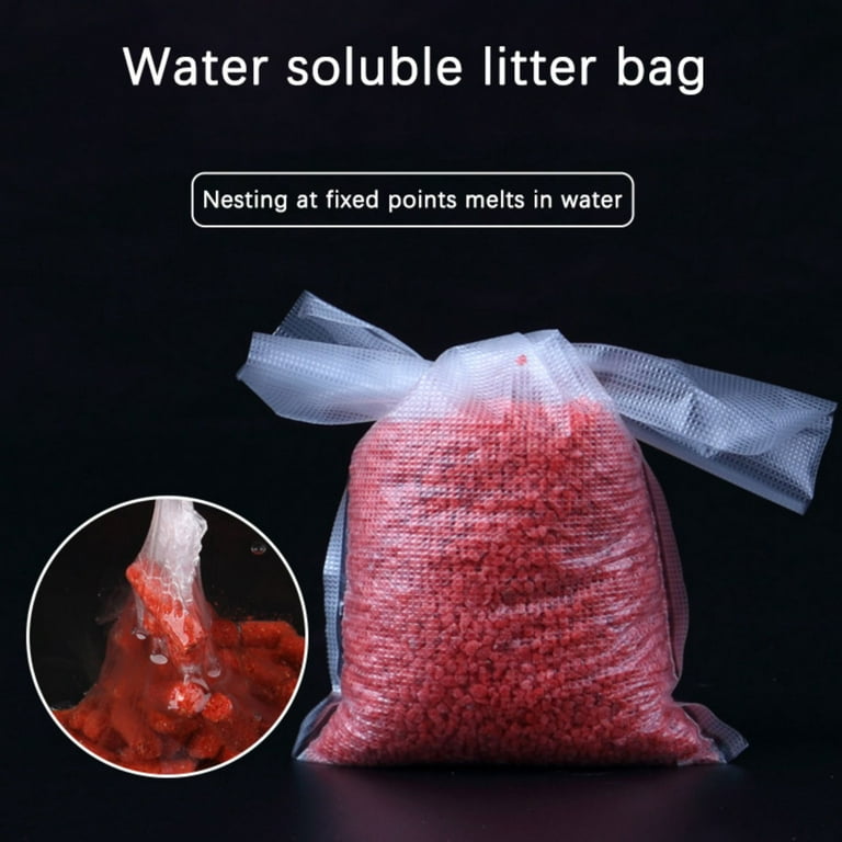 50Pcs PVA Water Soluble Bag Fishing Bag Mesh Bag for Solid Baits Carp  Fishing Equipment Tackle 