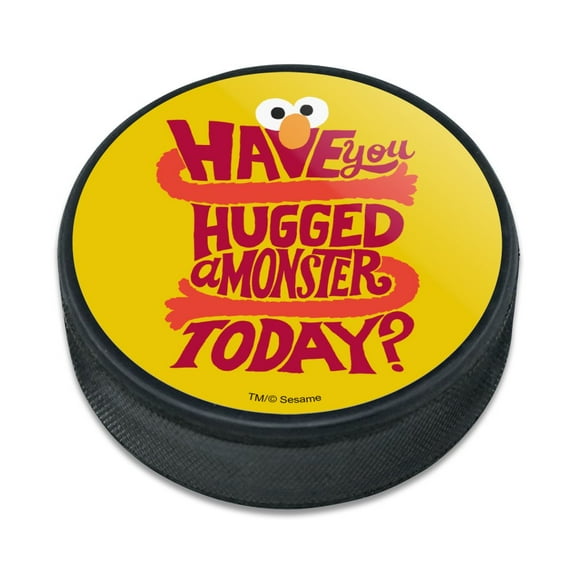 Sesame Street Have You Hugged a Monster? Ice Hockey Puck