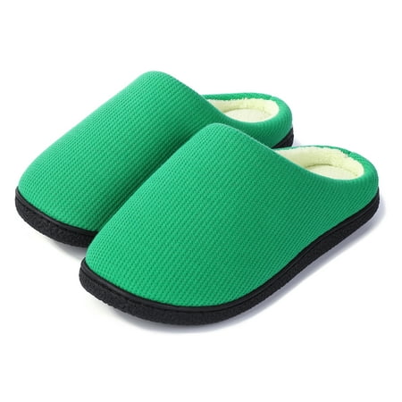 

GloryStar Slippers for Men and Womens Cozy Memory Foam Slippers Two-Tone Closed Toe Slip On Couples House Shoes Bedroom Indoor Outdoor