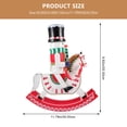 thumbnail image 2 of IBASETOY Nutcracker Christmas Ornament Red Wood Design for Colleagues 1Pack, 2 of 5