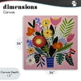 thumbnail image 4 of Stupell Industries Eclectic Floral Flourish Summer Bouquet Canvas Art, 36 x 36, by Lazar Studio, 4 of 8