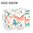 thumbnail image 5 of Yayeee Collapsible Cube Storage Bin with Lid Fabric Closet Decorative Basket with Handles, Watercolor Butterflies, 5 of 7