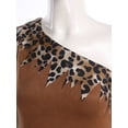 thumbnail image 5 of iiniim Womens Leopard Print Dress Halloween Outfits Costume with Over Sleeve Dark Brown M, 5 of 7