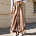 thumbnail image 5 of Sunnin Striped Drawstring Waist Pants with Pockets Straight Leg Relaxed Fit Casual Wear, 5 of 7