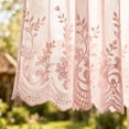 thumbnail image 4 of 30"X24"Boho Lace Window Curtain Valance Embroidered Solid Color Farmhouse Light Filtering Small Window Tier for Kitchen Living Room, 4 of 6
